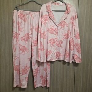 Tiger Print Women's Pajama Set